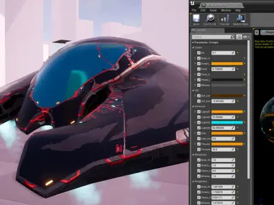 Basic Spaceship   Vector Low-poly 3D model