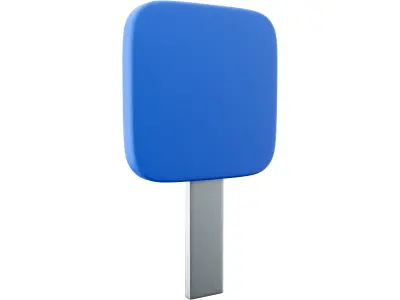  3d  freeway finish symbol  cartoon icon 3D model