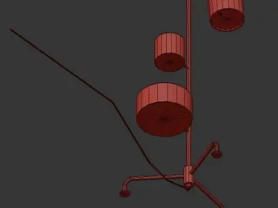 Statistocrat floor lamp with three lamps 3D model
