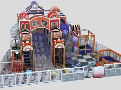Indoor amusement park 3D model