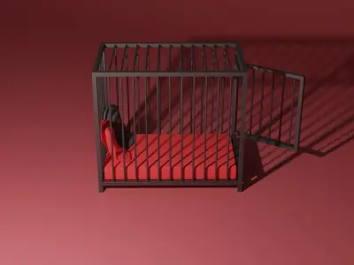 Cage bed 3D model