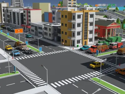 SimplePoly Urban - Low Poly Assets 3D model