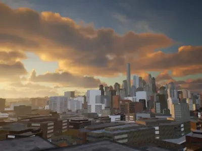 City Unreal Engine 3D model