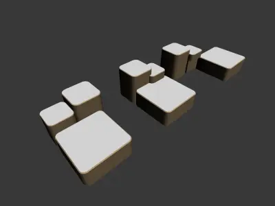 Display cabinet Low-poly 3D model