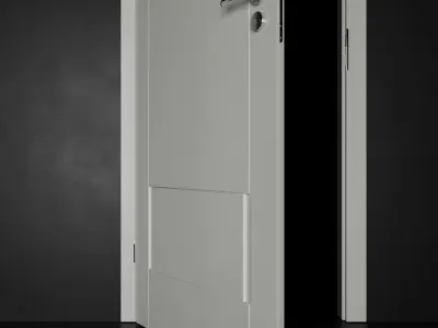 Modern door Low-poly 3D model
