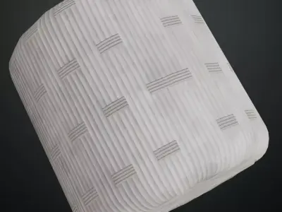 Modern Ribbed White Plaster Wall Panel PBR Seamless Texture