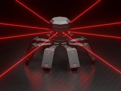 Octobot - scifi 3D model