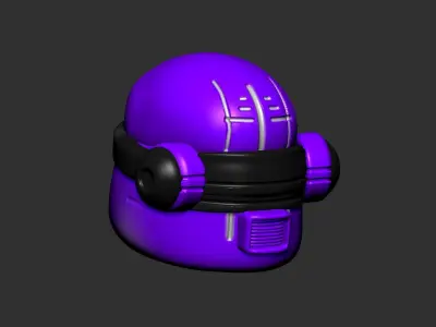 helmet high poly sculpt 3d printable ver 7 3D model 3D model