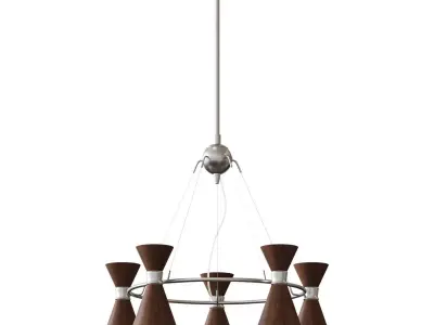 Kovacs 5 Light 1 Tier Chandelier with Distressed  3D model
