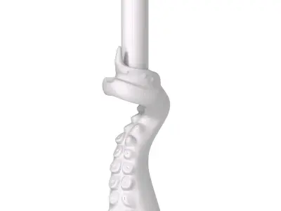 Stone candlestick in the Loft style form of an octopus tentacle 3D model