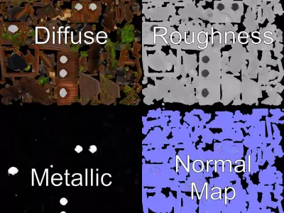 Enchanted Treehouse model pack Low-poly 3D model