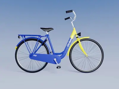 Dutch city bike - OV fiets Low-poly 3D model