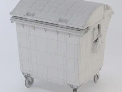 Wheeled-container 1100L 3D model