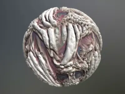 Material Skin Monster 10 Seamless PBR Texture Texture