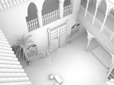 traditional Moroccan house  3D model
