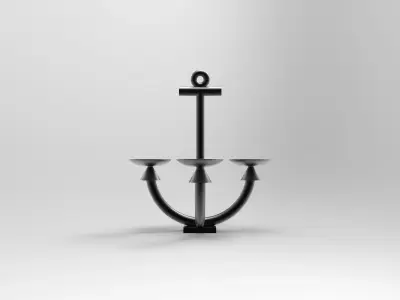 Anchor Candle Holder Pedestal 3D print model