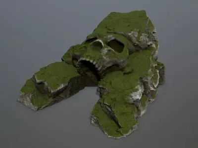 Skull Cave Low-poly 3D model 21