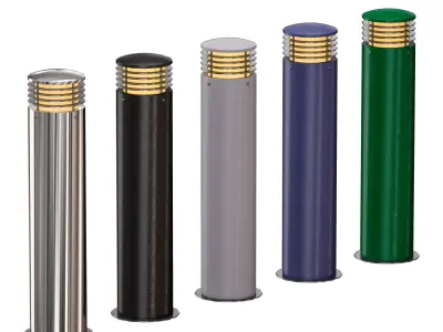 Park garden lamp Pillar lantern 3D model