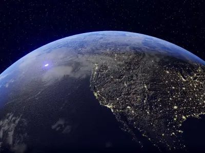earth from space 3D model