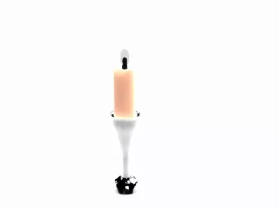 Candle holder Low-poly 3D model 7