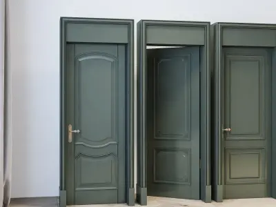 Door Number 1 003 Low-poly 3D model