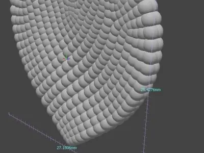 Heart shaped pendant made of balloons 3D print model