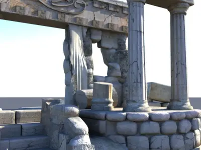 Detailed Temple Ruins 3D model