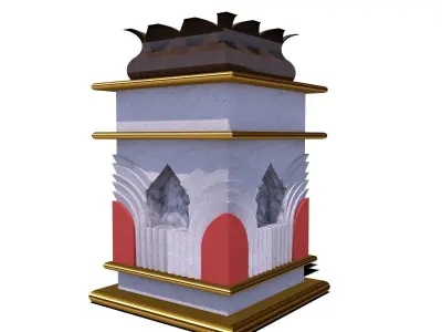 Tulsi Plant 3D model Low-poly 3D model