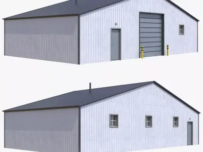 Farm Building 22 PBR Low-poly 3D model