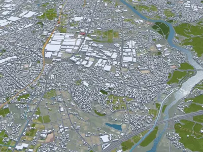 Toyota City Japan Low-poly 3D model