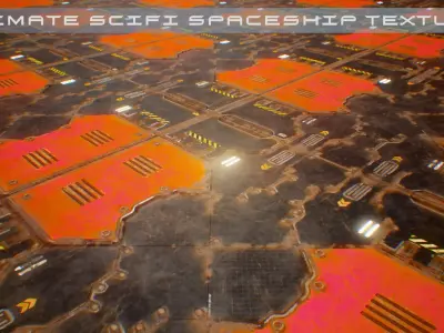 PBR Sci-Fi Spaceship Texture 66 Low-poly 3D model