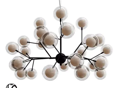BERRY BRANCH WHITE BALLS 3D model