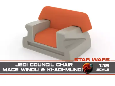 Jedi Council Room Chair Mace 1-18 Scale  Kenner Hasbro 3D print model