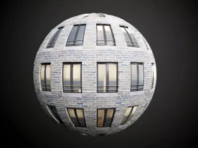 Building Windows Appartment Seamless PBR Texture Texture
