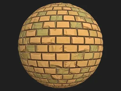 Stylized Brick 1- Substance Procedural Generator Material Texture