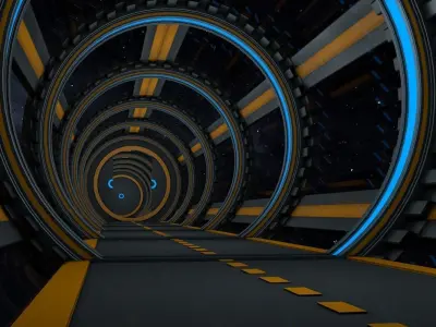 Sci Fi Tunnel 3D model