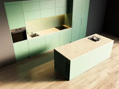 101-Kitchen5 matte 9 3D model