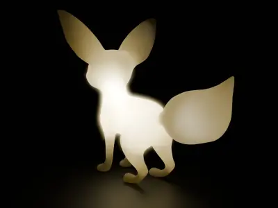 Indirect lighting of Fennec 3D model