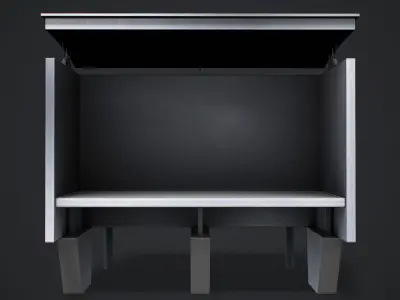 Bus Stop - Low Poly Game Ready Low-poly 3D model