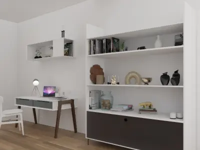 Modern Bedroom Scene 3D model