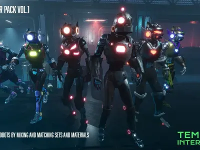 Mecha Mixer Pack Vol 1 Low-poly 3D model