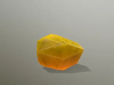 Crystal Set orange sword Low-poly 3D model