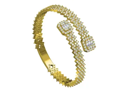 Baguette Tennis Bracelet 3D print model