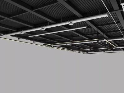 Ceiling Ventilation Pipes 20 3D model