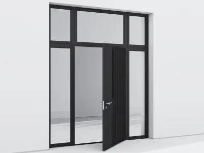 Aluminium door 45 3D model