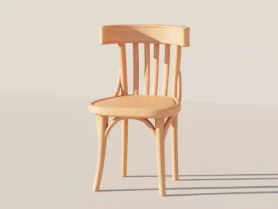 Bentwood Cafe Chair 3D Model Low-poly 3D model