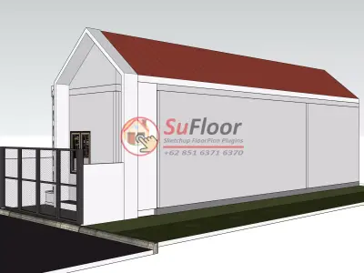 House 4x15m code 579 - Sketchup 3D model 3D model 3D model