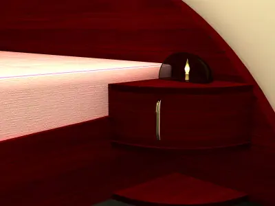 Stylized bed 3D model