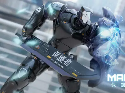 LOW POLY ROBOT - MARS Low-poly 3D model