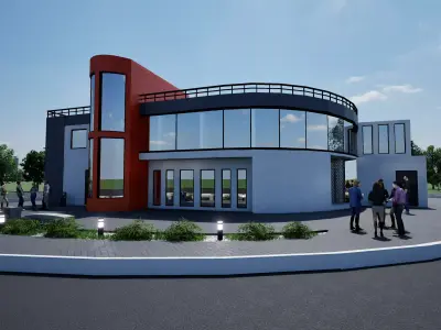 Oficce street urban 3D model